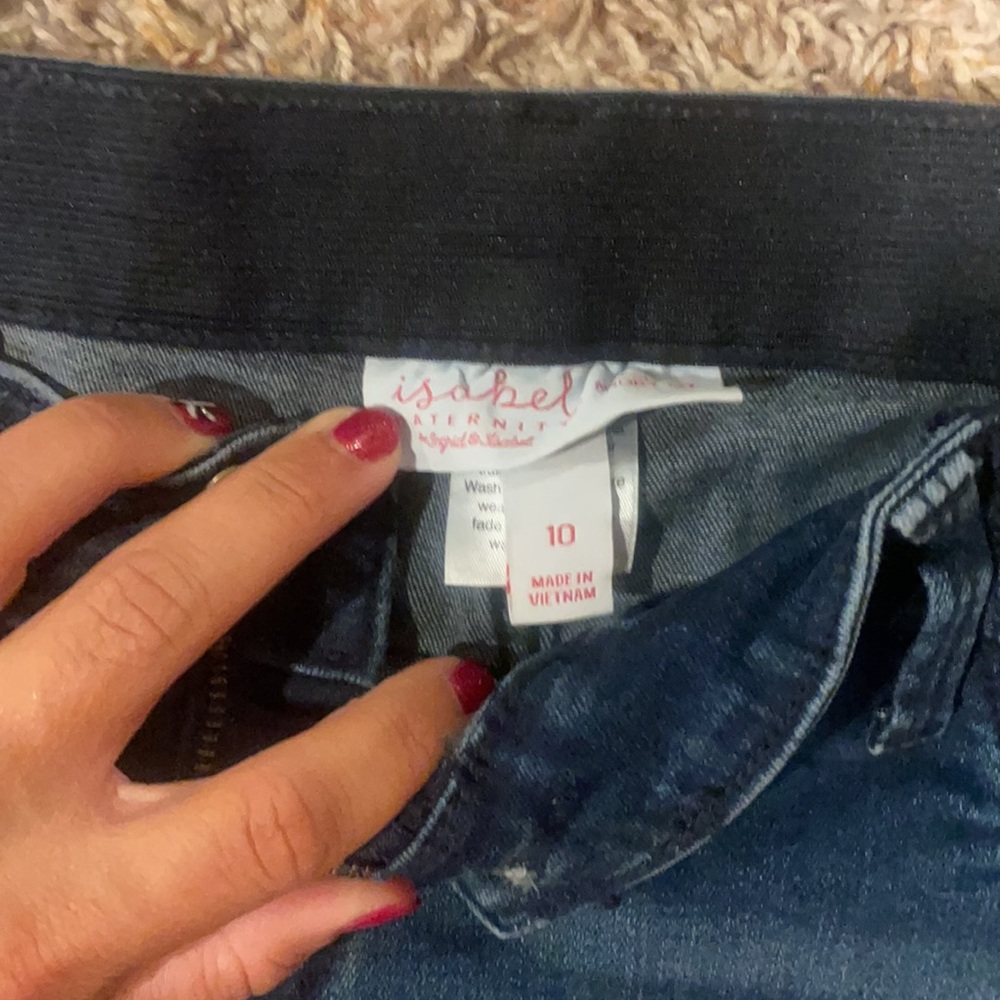 Isabel maternity Jean shorts size 10 - Picture 2 of 2